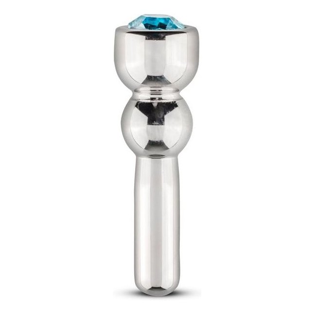 Серебристый уретральный стимулятор Sinner Penis Plug With Diamond - 5 см - Sinner Gear Unbendable