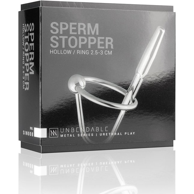 Серебристый уретральный стимулятор Sperm Stopper - 7,5 см - Sinner Gear Unbendable. Фотография 2.