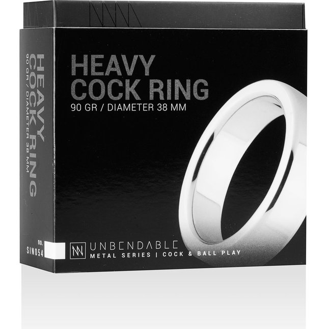 Серебристое эрекционное кольцо Heavy Cock Ring Size S - Sinner Gear Unbendable. Фотография 2.