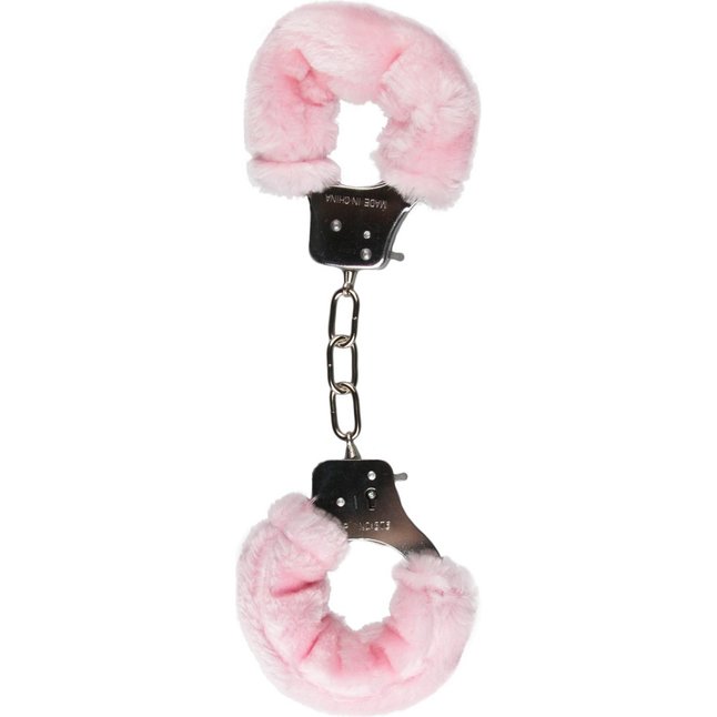 Наручники с розовым мехом Furry Handcuffs - Fetish Collection