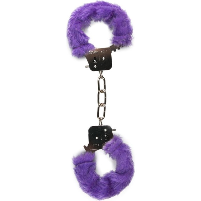 Наручники с фиолетовым мехом Furry Handcuffs - Fetish Collection