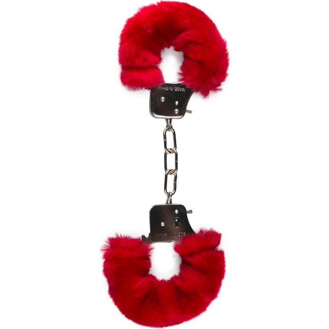 Наручники с красным мехом Furry Handcuffs - Fetish Collection