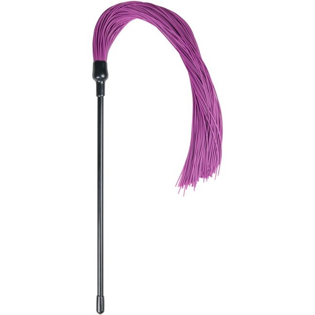 Плеть с фиолетовыми силиконовыми хвостами Purple Silicone Tickler - 45 см - Fetish Collection