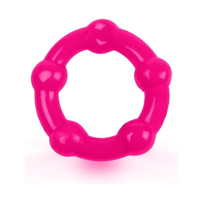 Розовое малоэластичное эрекционное кольцо