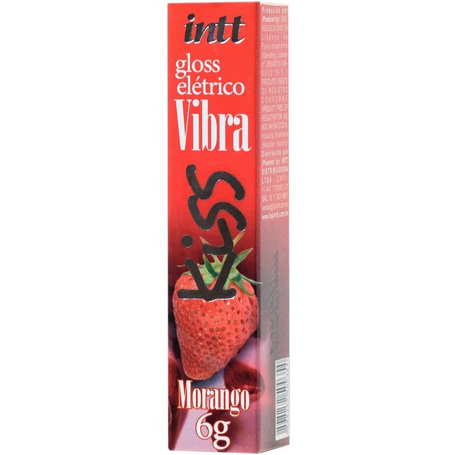 Блеск для губ Gloss Vibe Strawberry с эффектом вибрации и клубничным ароматом - 6 гр. Фотография 2.