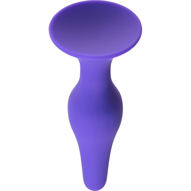Фиолетовая анальная пробка - 11,3 см. Фотография 5.