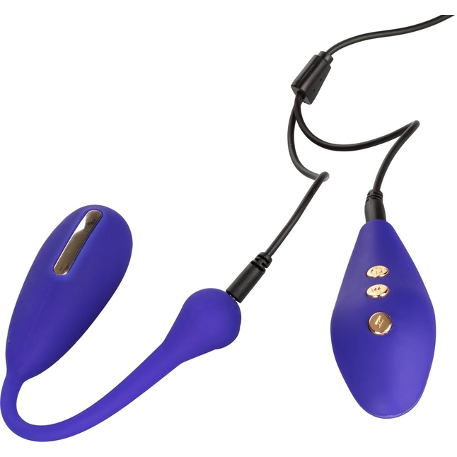 Фиолетовый шарик с электростимуляцией и вибрацией Intimate E-Stimulator Remote Kegel Exerciser - Impulse. Фотография 4.