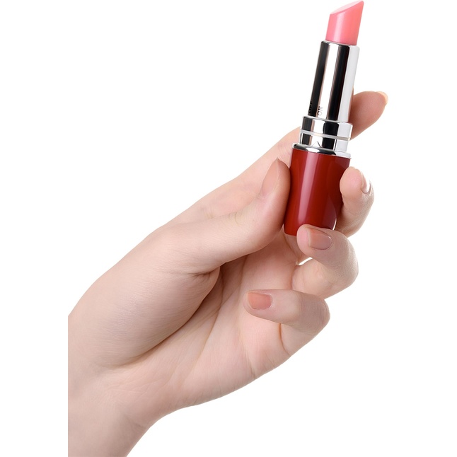 Красный мини-вибратор в форме губной помады Lipstick Vibe. Фотография 3.