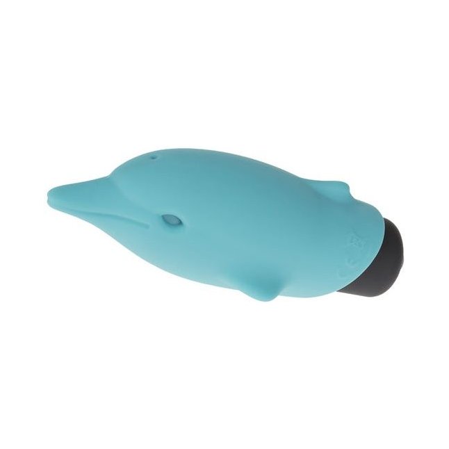 Голубой вибростимулятор-дельфин Lastic Pocket Dolphin - 7,5 см