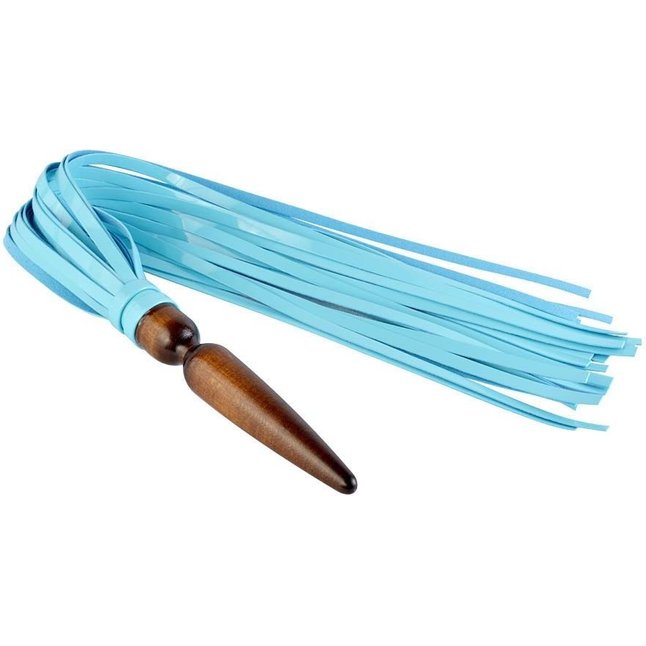 Голубая лаковая плеть Комета - 60 см - BDSM accessories