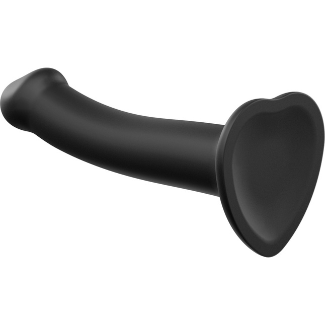 Черный фаллос на присоске Silicone Bendable Dildo S - 17 см. Фотография 5.