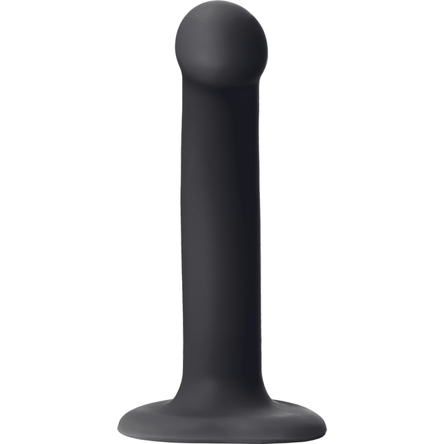 Черный фаллос на присоске Silicone Bendable Dildo S - 17 см