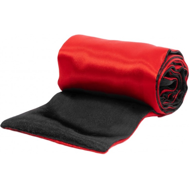Черно-красная атласная лента для связывания - 1,4 м - BDSM. Фотография 4.