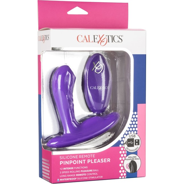 Фиолетовый вибромассажёр простаты Silicone Remote Pinpoint Pleaser. Фотография 11.