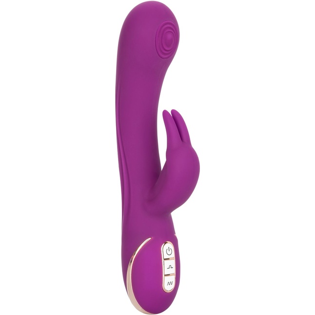 Фиолетовый вибратор-кролик Signature Silicone Thumping Rabbit с пульсирующим воздействием - 22,75 см - Jack Rabbits