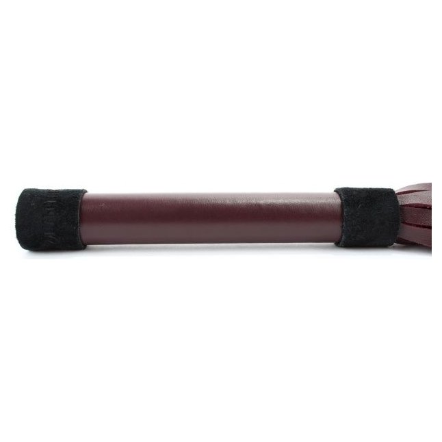 Бордовая плеть Maroon Leather Whip с гладкой ручкой - 45 см - Lady s Arsenal. Фотография 3.