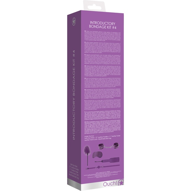 Фиолетовый игровой набор БДСМ Introductory Bondage Kit №4 - Ouch!. Фотография 4.