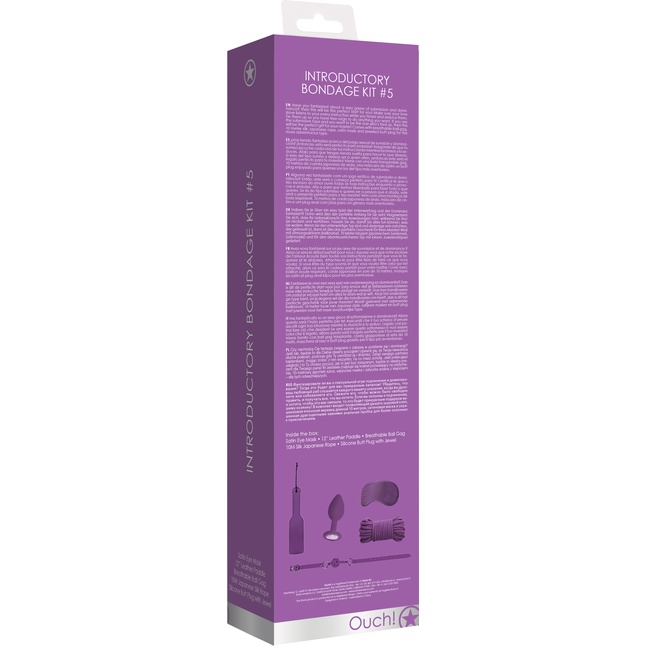 Фиолетовый игровой набор Introductory Bondage Kit №5 - Ouch!. Фотография 4.