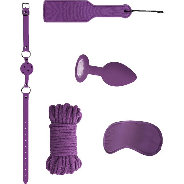 Фиолетовый игровой набор Introductory Bondage Kit №5 - Ouch!