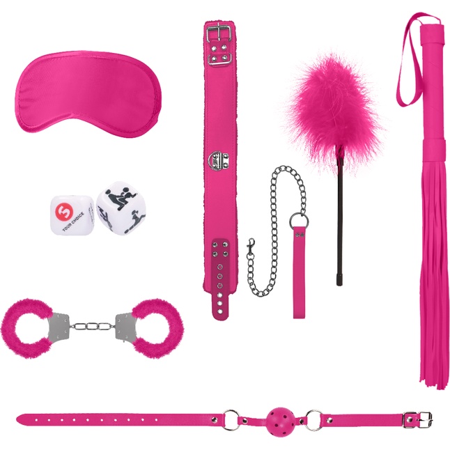 Розовый игровой набор Introductory Bondage Kit №6 - Ouch!
