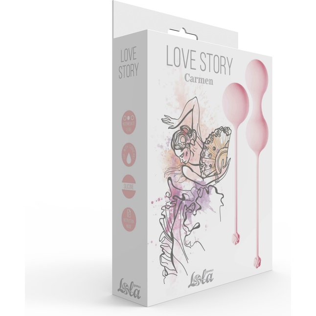 Набор розовых вагинальных шариков Love Story Carmen - Love Story. Фотография 5.