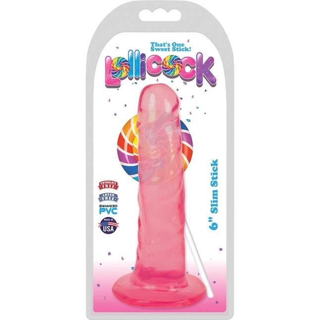 Розовый фаллоимитатор Slim Stick Dildo - 15,2 см. Фотография 2.
