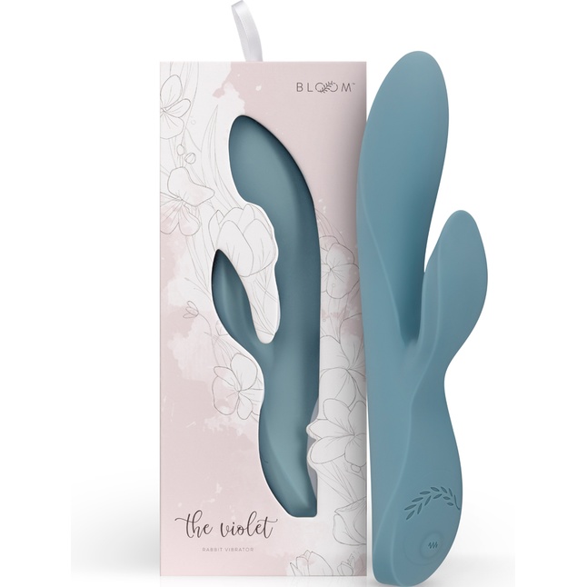 Вибратор с клиторальным стимулятором The Violet Rabbit Vibrator - 20 см - Bloom