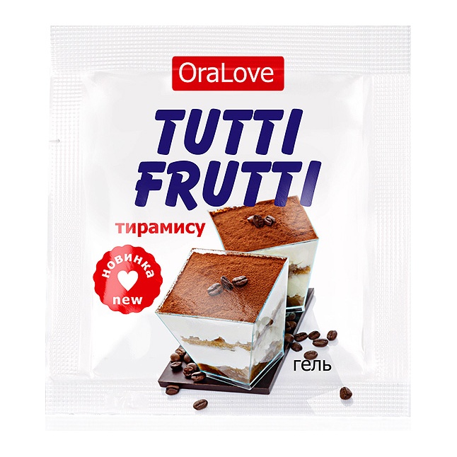 Саше гель-смазки Tutti-frutti со вкусом тирамису - 4 гр - Одноразовая упаковка