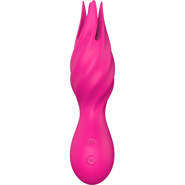 Розовый клиторальный стимулятор FLUTTERING TULIP - 14,5 см - Vibes of Love