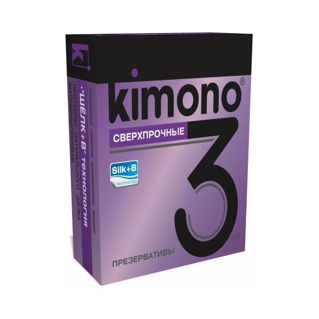 Сверхпрочные презервативы KIMONO - 3 шт