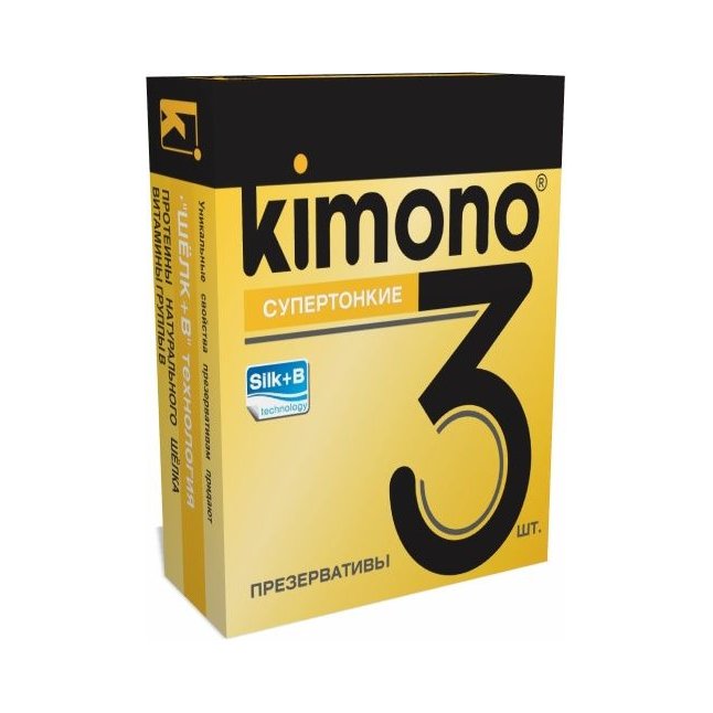 Супертонкие презервативы KIMONO - 3 шт