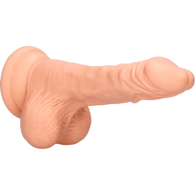 Телесный фаллоимитатор Realistic Dildo With Balls - 17 см - RealRock. Фотография 4.