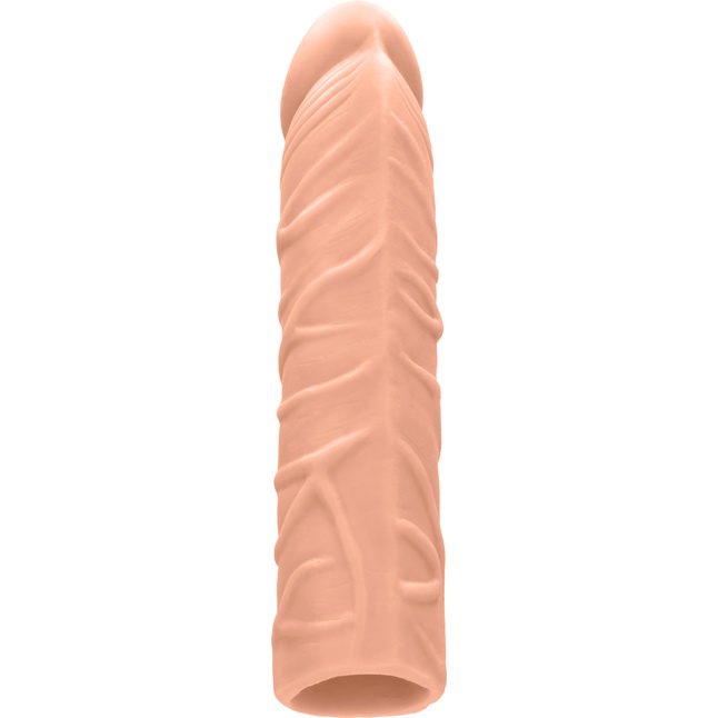 Телесная увеличивающая насадка Penis Extender - 17,5 см - RealRock