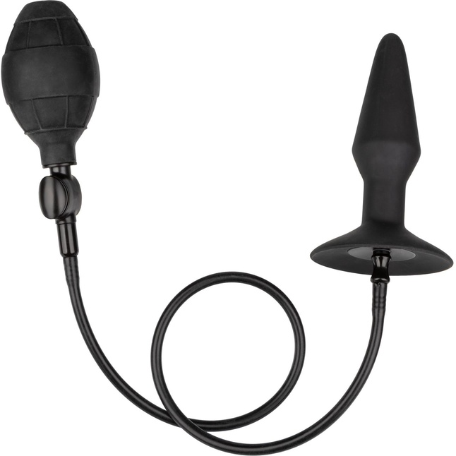 Расширяющаяся анальная пробка со съемным шлангом Medium Silicone Inflatable Plug - 10,75 см - Anal Toys