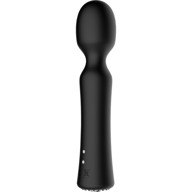 Черный универсальный массажер Wand Pearl - 20 см - Discretion. Фотография 3.