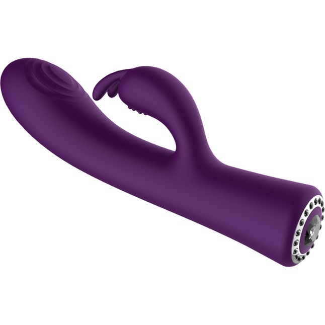 Фиолетовый вибромассажер-кролик Lux - 20 см - Discretion. Фотография 5.