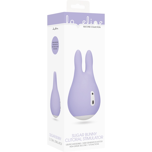 Фиолетовый клиторальный стимулятор Sugar Bunny - 9,5 см - Loveline. Фотография 6.
