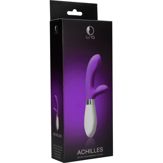 Фиолетовый вибратор-кролик Achilles - 20,5 см - Luna. Фотография 3.