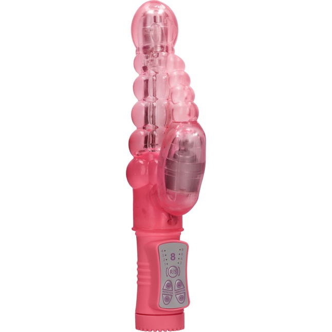 Розовый вибратор-кролик Rotating Bubbles - 23,2 см - Shots Toys