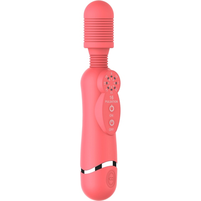 Розовый универсальный массажер Silicone Massage Wand - 20 см - Shots Toys. Фотография 2.