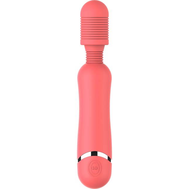 Розовый универсальный массажер Silicone Massage Wand - 20 см - Shots Toys. Фотография 3.