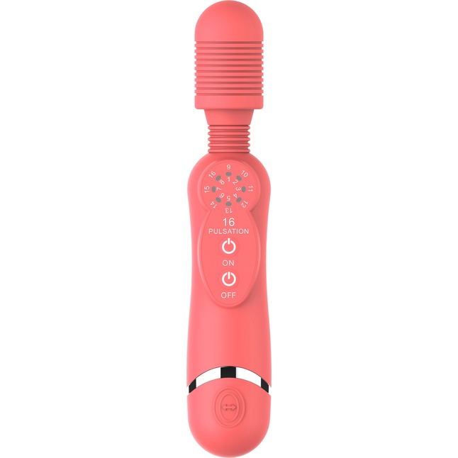 Розовый универсальный массажер Silicone Massage Wand - 20 см - Shots Toys
