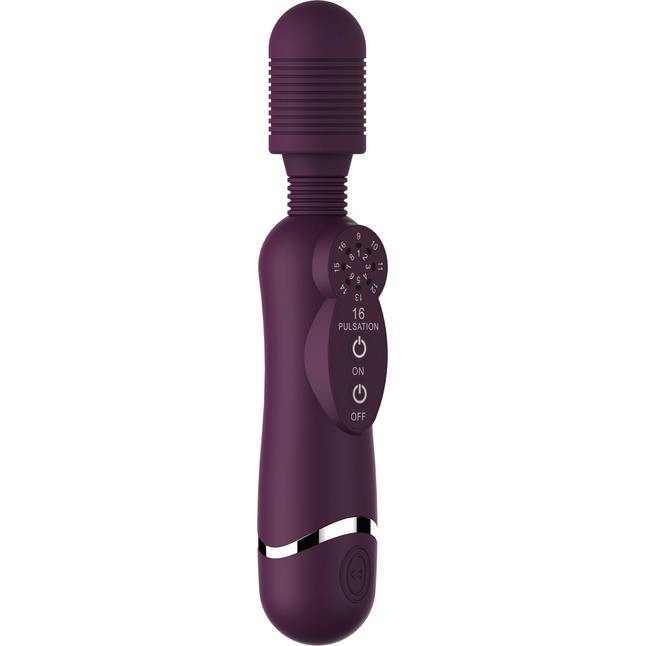 Фиолетовый универсальный массажер Silicone Massage Wand - 20 см - Shots Toys. Фотография 2.