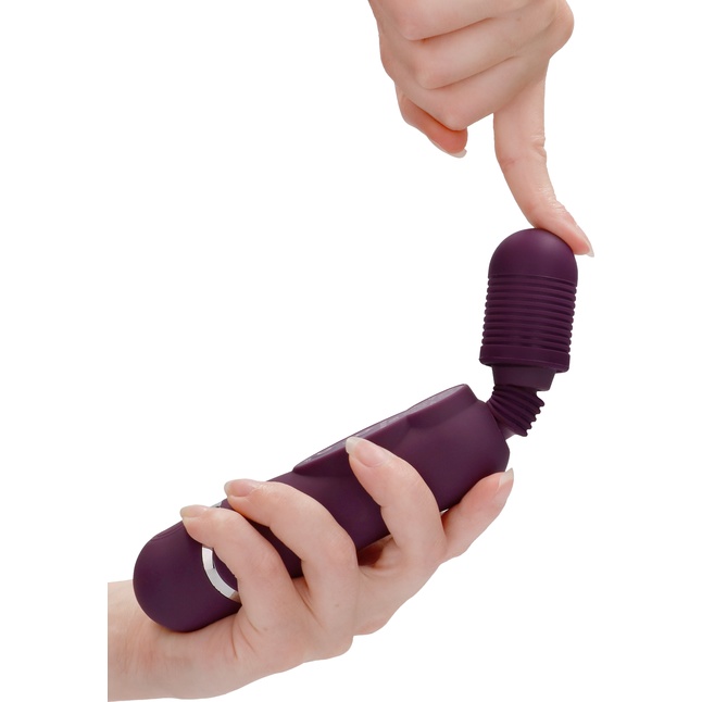 Фиолетовый универсальный массажер Silicone Massage Wand - 20 см - Shots Toys. Фотография 5.