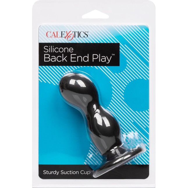 Черный анальный стимулятор Silicone Back End Play - 10,75 см - Anal Toys. Фотография 6.