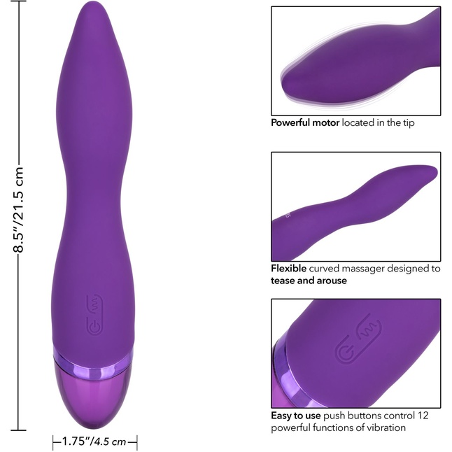 Фиолетовый вибромассажер Aura Wand - 21,5 см - Aura. Фотография 8.