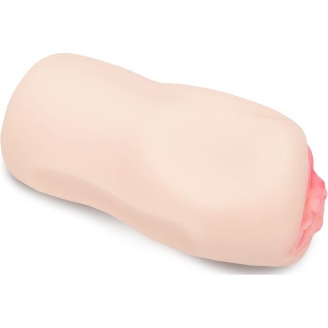 Телесный реалистичный мастурбатор-вагина с розовыми губками. Фотография 2.