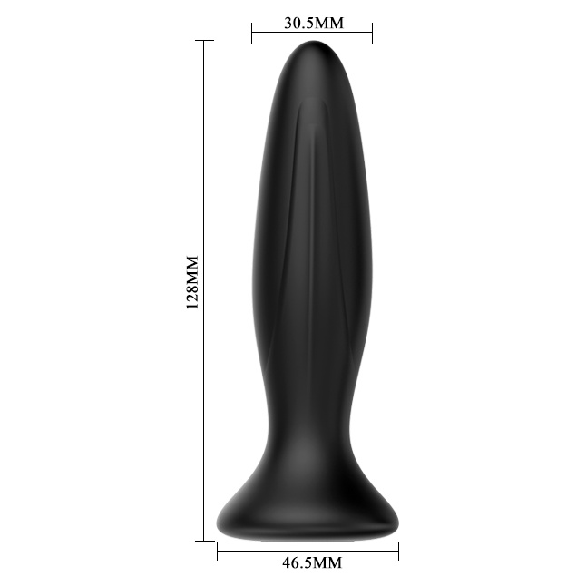 Черная анальная вибропробка Mr Play - 12,8 см - Mr.Play. Фотография 4.