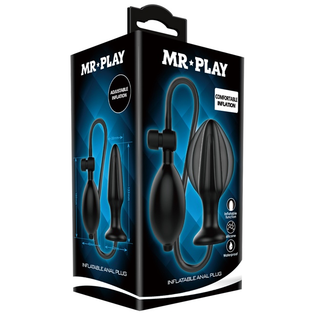 Черная анальная втулка с расширением Mr Play - 13 см - Mr.Play. Фотография 5.