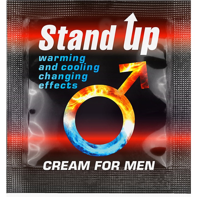 Саше возбуждающего крема для мужчин Stand Up - 1,5 гр - Одноразовая упаковка